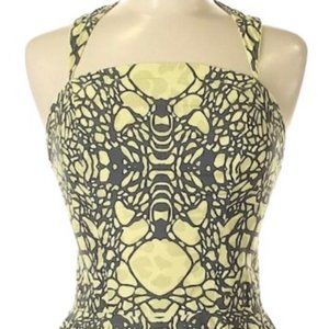 Anthropologie Inked Paradise Racerback Dress Cocktail Party By Fish Fry Size M